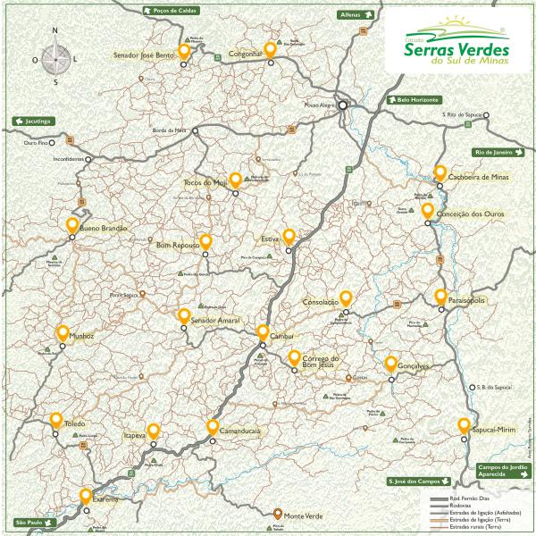 Mapa de Estradas Serras Verdes  - Roberto Torrubia