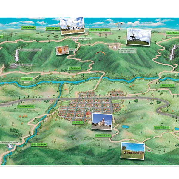 Mapa de Congonhal, Sul de Minas Gerais