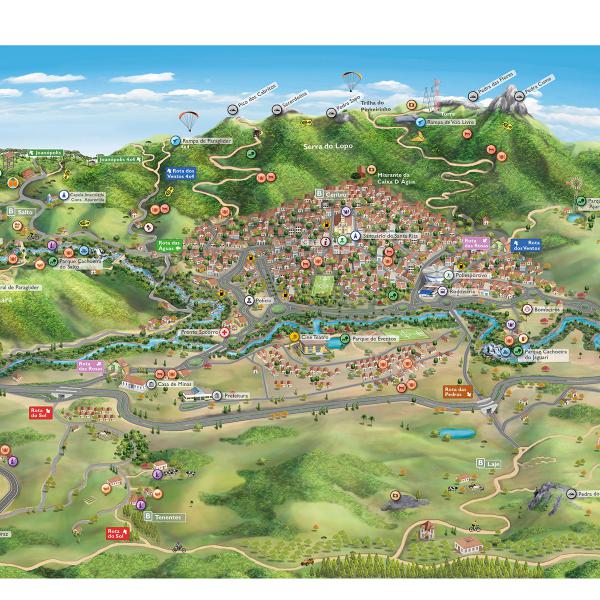 Mapa de Extrema, Sul de Minas Gerais