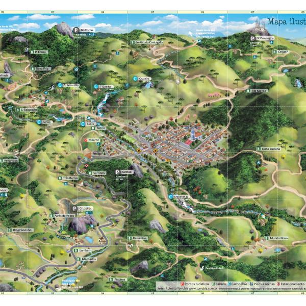 Mapa de Gonçalves, Serra da Mantiqueira