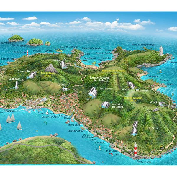 Mapa de Ilhabela - Litoral Norte de São Paulo