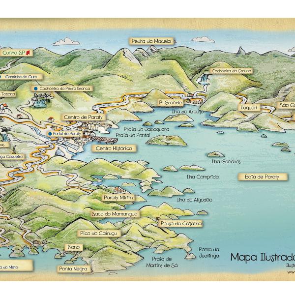 Mapa de Paraty RJ