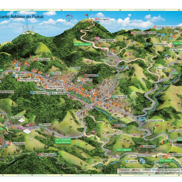 Mapa de Santo Antônio do Pinhal SP