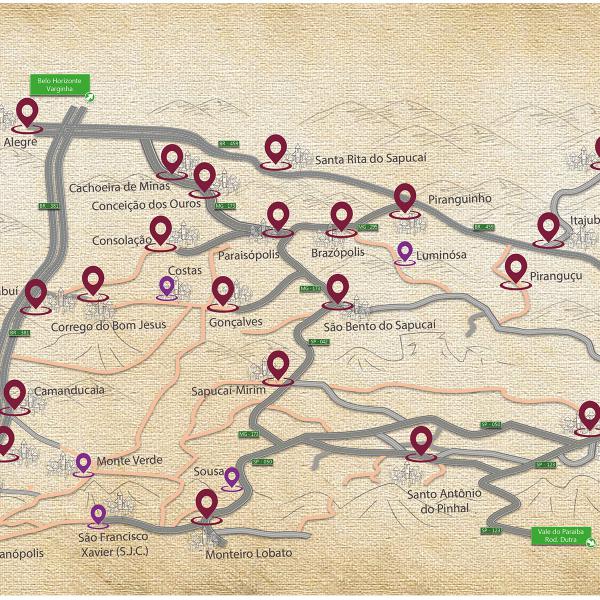 Mapa Terras do Malte