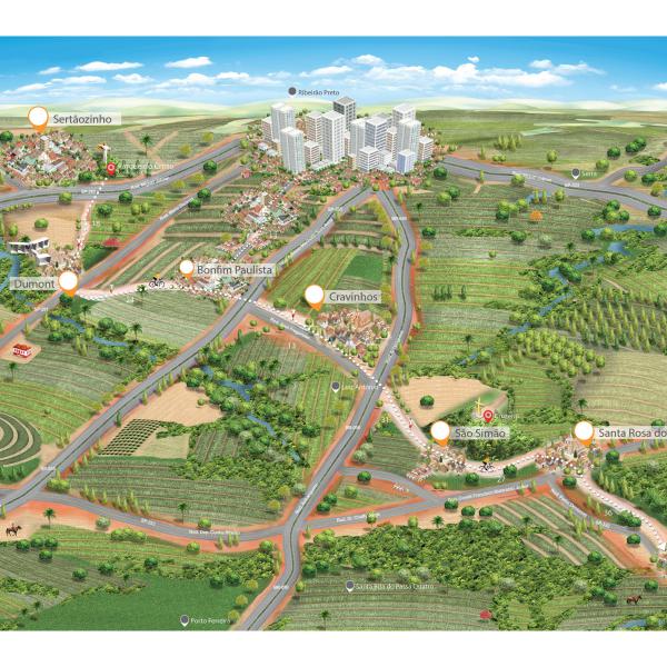 Mapa Caminho da Fé - Sertãozinho x Tambaú