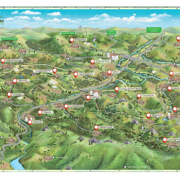 Mapa do Circuito Serras Verdes MG 