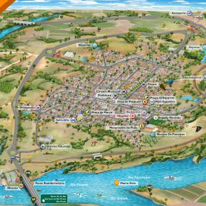 Mapa turístico de Aparecida do Taboado MS 