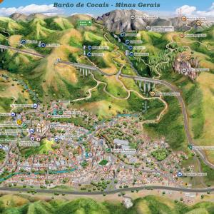 Mapa Turístico de Barão de Cocais MG