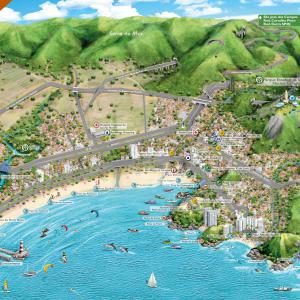 Mapa Turístico de Caraguatatuba SP