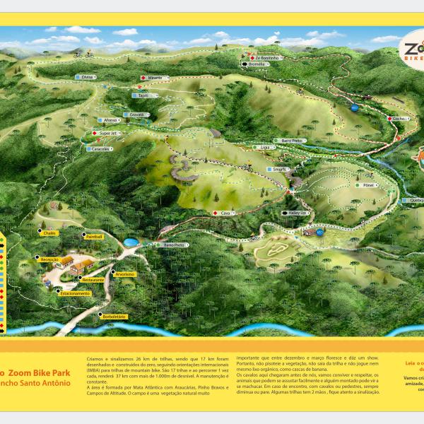 Zoom Bike Parque em Campos do Jordão - ilustração Roberto Torrubia